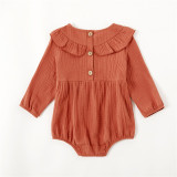 Mommy and Me Matching Ruffles Bowknot Iron Red Jumpsuit Romper