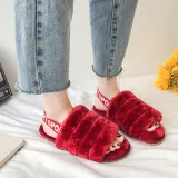 Cozy Soft Plush Fleece Open Toe Ticken Slingback Slides Indoor Outdoor House Winter Warm Slippers