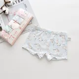 Kid Girls 5 Packs Print Rabbits Boxer Briefs Cotton Underwear