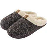 Couples Cozy Soft Plush Fleece Cotton Fluffy Ticken Indoor Home House Winter Warm Slippers