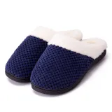 Couples Cozy Soft Plush Fleece Memory Cotton Fluffy Slides Indoor House Winter Warm Slippers