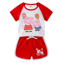 Toddler Kids Girl Peppa Pig Balloons Summer Short Pajamas Sleepwear Set Cotton Pjs