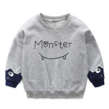 Toddler Boys Monster Pullover Sweatshirt