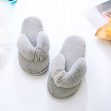 Cozy Soft Plush Fleece Open Toe Flip Flops Ticken Slingback Slides Indoor Outdoor House Winter Warm Slippers