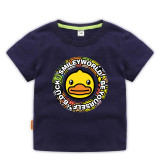 Toddle Boys Print Yellow Duck Slogan Cotton T-shirt