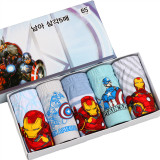 Kid Boys 5 Packs Iron Man Captain America Brief Cotton Underwear