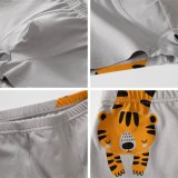 Kid Boys 5 Packs Print Animal Cartoon Boxer Briefs Tiger And Dinosaur Cotton Underwear