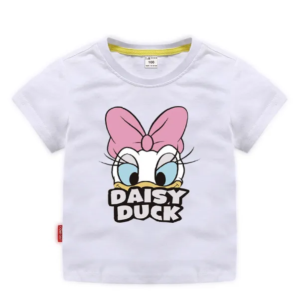 Toddler Girls Print Donald Duck Daisy Cotton T-shirt