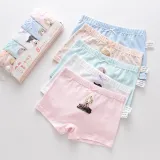 Kid Girls 5 Packs Print Little Girl Boxer Briefs Cotton Cartoon Underwear