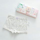Kid Girls 5 Packs Print Swan Elephant Boxer Briefs Cotton Underwear