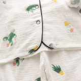 Toddler Kids Girl Prints Cactus Summer Short Pajamas Cotton Sleepwear Set
