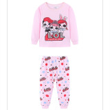 Toddler Girl Pink LOL Surprise doll Pajamas Sleepwear Long Sleeve Tee & Leggings 2 Pieces Sets