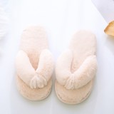 Cozy Soft Plush Fleece Open Toe Flip Flops Ticken Slingback Slides Indoor Outdoor House Winter Warm Slippers