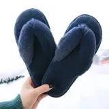 Cozy Soft Plush Fleece Open Toe Flip Flops Ticken Slingback Slides Indoor Outdoor House Winter Warm Slippers