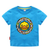 Toddle Boys Print Yellow Duck Slogan Cotton T-shirt