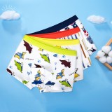 Kid Boys 2 Packs Prints Dinosaurs Boxer Briefs Cotton Underwear