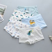 Kid Boys 5 Packs Prints Dinosaurs Crocodiles Boxer Briefs Cotton Underwear