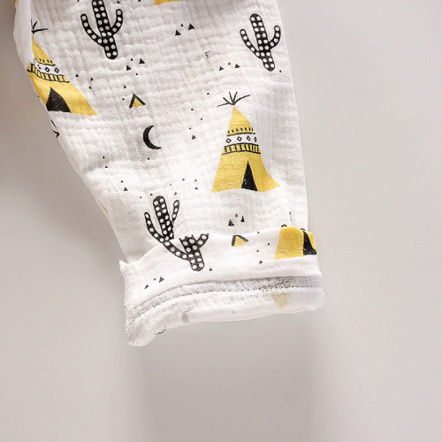 Toddler Kids Boy Prints Cactus Summer Short Pajamas Cotton Sleepwear Set