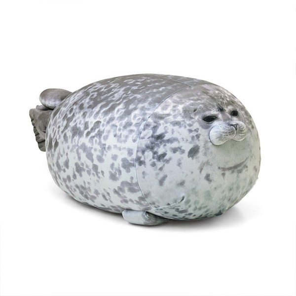 Grey Chubby Blob Animals Seal Pillow Stuffed Plush Dolls for Kids Gift