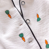 Toddler Kids Girl Prints Carrots Summer Short Pajamas Cotton Sleepwear Set