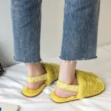 Cozy Soft Plush Fleece Open Toe Ticken Slingback Slides Indoor Outdoor House Winter Warm Slippers