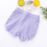 Kid Girls Lace Safety Boxer Brief Cotton Underwear