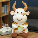 Clover Luck Cute Cow Stuffed Plush Dolls for Kids Gift