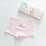Kid Girls 5 Packs Print Swan Elephant Boxer Briefs Cotton Underwear