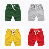Toddler Boys Pure Color Cotton Summer Shorts