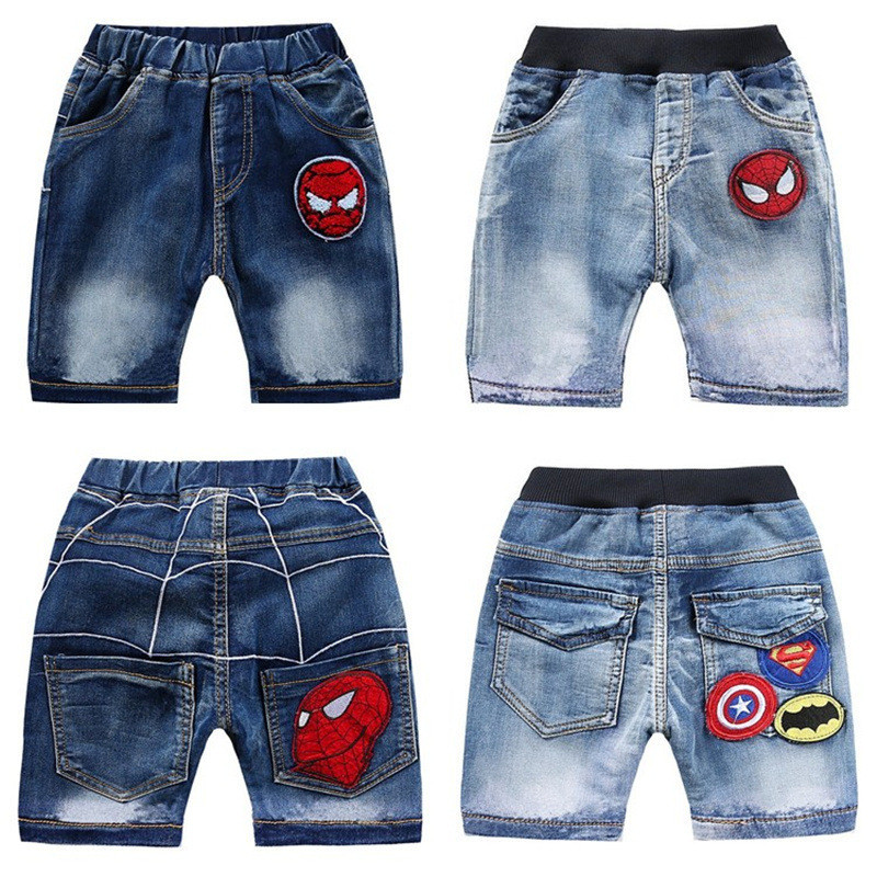 Kids Boys Spider-Man Pants spring and autumn Cartoon Jeans Denim Pants