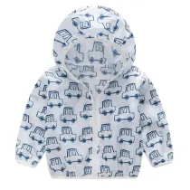Toddler Kids Boy Print Cars Breathable Lightweight Sunscreen Outerwear Coats