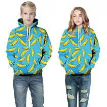 Toddler Kids Boy Girl 3D Print Bananas Hooded Sweatshirts