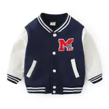 Toddler Kids Boy Print Letter Baseball Jacket Sports Outerwear