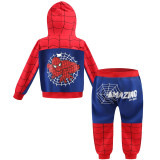 Toddler Kids Boy Hooded Sweatshirt Top Two-pieces Sets