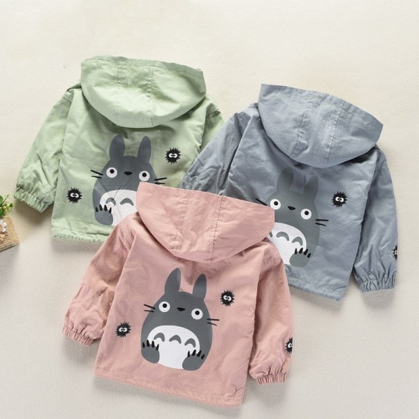 Baby Toddler Kids Print Totoro Zipper Outerwear Coats