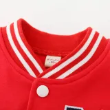 Toddler Kids Boy Print Letter Baseball Jacket Sports Outerwear