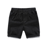 Toddler Boys Pure Color Quality Denim Summer Shorts
