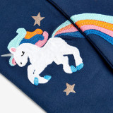 Toddler Kid Girl Embroideried Unicorn Rainbows Stars Cotton Leggings Pants