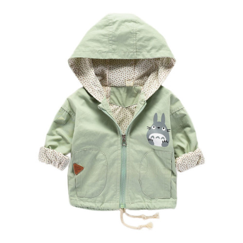 Baby Toddler Kids Print Totoro Zipper Outerwear Coats