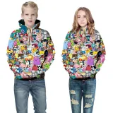 Toddler Kids Girl Boy 3D Print Cartoon Hooded Sweatshirts