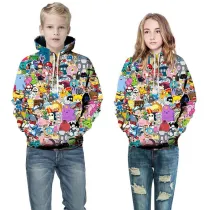Toddler Kids Girl Boy 3D Print Cartoon Hooded Sweatshirts