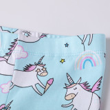 Toddler Kid Girl Print Unicorn Stars Cotton Leggings Pants
