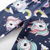 Toddler Kid Girl Print Rainbow Unicorn Stars Cotton Leggings Bottoms