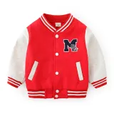 Toddler Kids Boy Print Letter Baseball Jacket Sports Outerwear