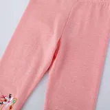 Toddler Kid Girl Embroidery Bear Flowers Cotton Leggings Pants