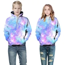 Toddler Kids Boy 3D Print Starry Sky Hooded Sweatshirts