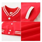 Toddler Kids Boy Print Letter Baseball Jacket Sports Outerwear