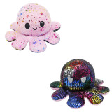 The Original Reversible Octopus Sequins Wave Point Plushie Soft Stuffed Plush Animal Doll for Kids Gift
