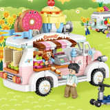 Ceative Play Mini Building Blocks Fruit Truck Toys For Kids 6+ Boys Girls Gifts