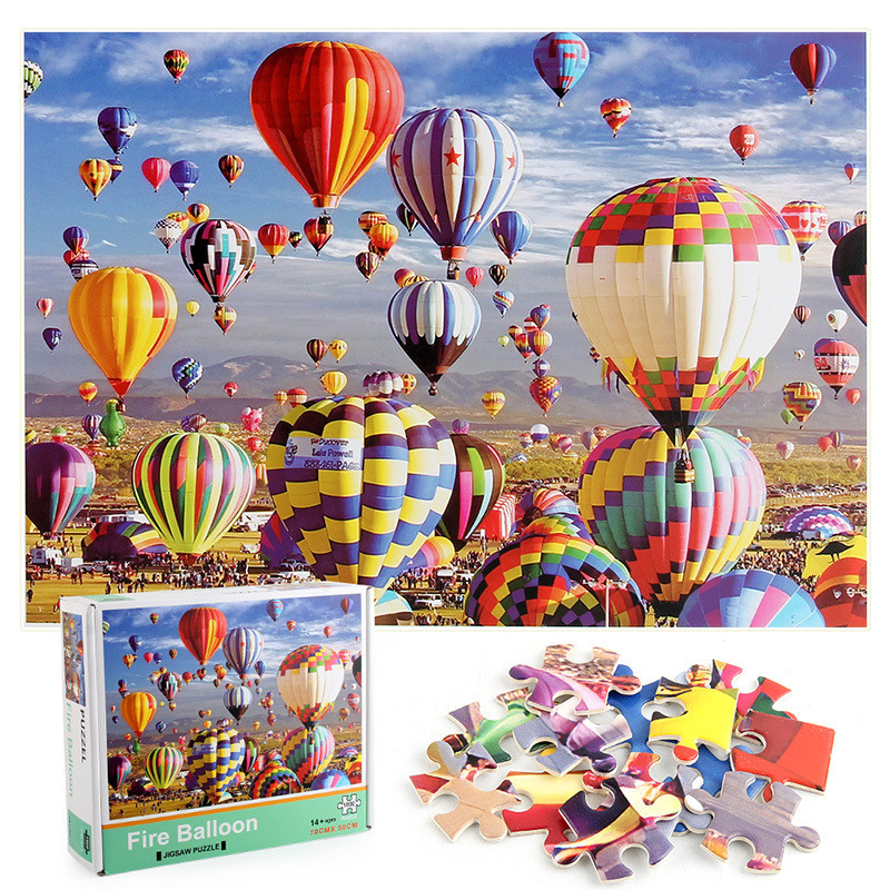Hot Air Balloon Develop Creativity Play 1000 Pieces Cardboard Puzzles ...
